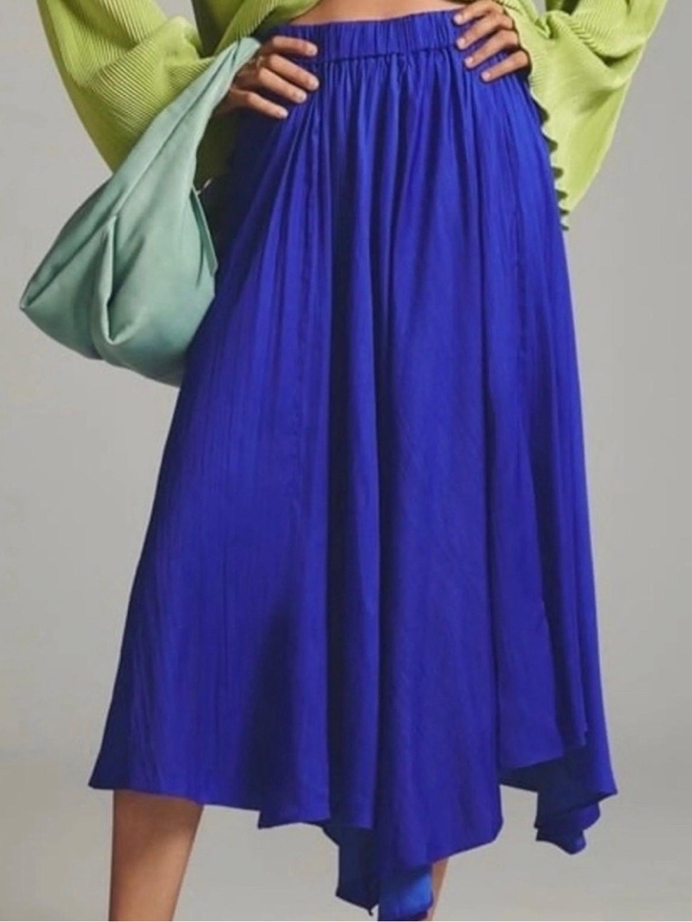 Like New By Anthropologie Sleek A-line Skirt in sapphire XL